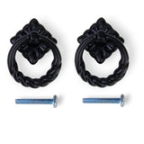 Maxbell 6pcs Vintage Square/Round Base Cabinet Drawer Cupboard Ring Pulls Handles Knobs