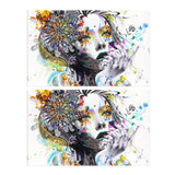 Maxbell 2 Panel Canvas Oil Painting Art Picture - Girl