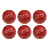 Maxbell 6Pcs Golf Floating Balls Practical Practice Aid for Golfers Pool Competition Red