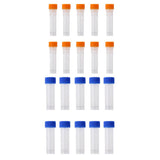 10Pcs 1.5ml + 10Pcs 5ml Plastic Cryovial Test Tube Sample with Screw Cap