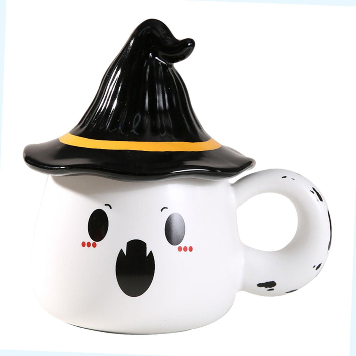 Maxbell Coffee Mug Decoration Tabletop Ornament Ceramic Mug for Tea Coffee Fall Gift White