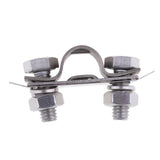 Maxbell 2Pcs 304 Stainless Steel Control Throttle Cable U Shaped Clamp Boat Hardware