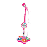 Maxbell Music Sing Microphone Toy with Flashing Stage Lights for Kids Birthday Gifts Red