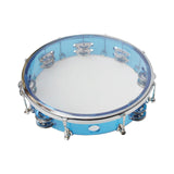 Maxbell 10inch Tambourine Children Musical Educational Toy for Concert Dancing Party Blue