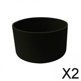 Maxbell 2xWater Bottle Bottom Sleeve Practical Scratch Resistant Durable Silicone Boot Black