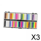 Maxbell 3xFace Body Paint Set 12Colors Theatre Rave Face Paint Painting Makeup Palette Style B