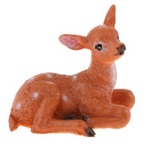 Maxbell 2pcs Resin Craft Mini Deer Lying Left & Right Micro Landscape Home Ornament
