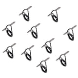 Maxbell 20Pcs Ceramic Eye Rings Fishing Rod Guides Tips Stainless Steel Frame
