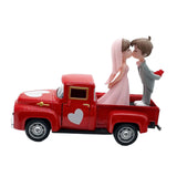 Maxbell Valentines Day Truck Decor Kitchen Wife Desktop Pickup Model Couple Figurine Style F