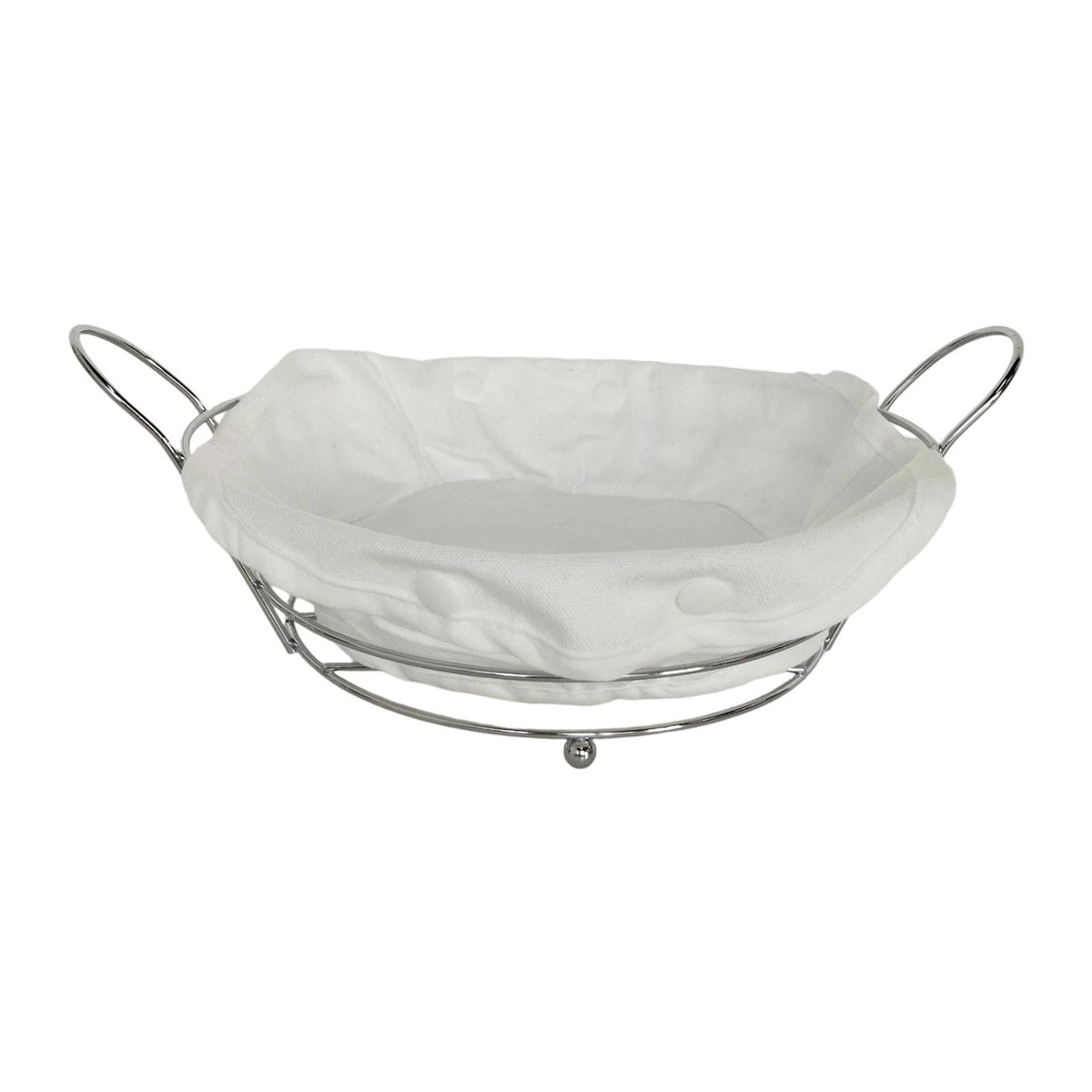 Maxbell Bread Basket Iron Vegetable Baskets for Dining Table Cabinet Kitchen Counter Silver