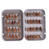 Maxbell Maxbell 40Pcs Fly Fishing Flies Outdoor Portable with Hook for Snapper Trout Walleye Black