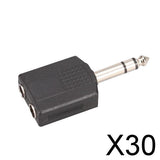 Maxbell 30x6.35mm Mono Plug Male To 2 x 6.35mm Mono Jack Audio Adapter