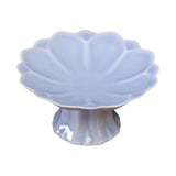 Maxbell Ceramic Footed Plate Countertop Pedestal Bowl for Events Family Coffee Table violet