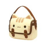 Maxbell Cat Plush Purse Funny Decorative Cartoon Handbag for Traveling Festival Work 20cmx5cmx17cm