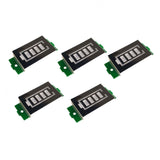 Maxbell 5 Pieces 1S-8S Battery Capacity Indicator Module Easy to Use Practical 3-34V