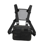 Maxbell Outdoor Sports Chest Bag Fashion Lightweight with Adjustable Straps Backpack Black