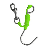 Maxbell Maxbell Scuba Diving Reef Drift Hook with 47" Line & Stainless Steel Clip Fluo Green