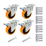 Maxbell 4 Pieces Swivel Caster Wheels Accessory Plate Casters for Trolleys Furniture Style A