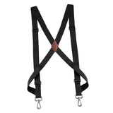 Maxbell 2xMens Womens Suspender X Shaped Elastic Straps Hook Suspenders Adjustable Black