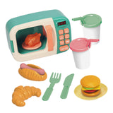 Maxbell Kids Microwave Toy with Lights and Sounds Playing with Food and Kitchen Toys Green