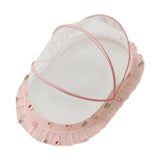 Maxbell Crib Netting Cover Bedding Arched Easy to Use Tent Net for Home Bedroom Room M pink dessert