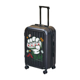 Maxbell 24" Luggage Adjustable Handle Graffiti Stylish with Wheels Portable Suitcase Black
