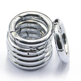 Maxbell 10x6Pcs Backpack Plated Alloy Round Spring Snap Hooks Clip Keychain Ring Silver