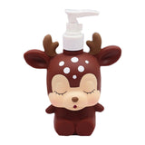 Maxbell Funny Soap Dispenser Empty Refillable Pump Bottle for Children Bathroom Gift Brown Deer