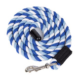 Maxbell Horse Lead Rope Barn Rein Lunge Line for Horses for Horse Livestock Training Blue White