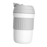 Maxbell Insulated Coffee Tumbler Stainless Steel 400ml for Gym Winter Outdoor Sports white