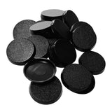 Maxbell Model Bases for Table Games Textured Circular Black Desktop Figurine Display 20pcs