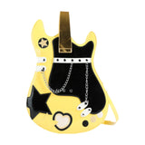 Maxbell Guitar Shaped Backpack Fashion Trendy Guitar Purse for Dating Shopping Party Yellow