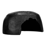 Maxbell Turtle Humidification Shelter Realistic Sturdy Portable Reptiles Hiding Cave Black