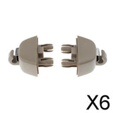 Maxbell 6x2 Pieces Inner Sun Visor Hook Clips for Audi A6 C6 VW Passat Polo Beige