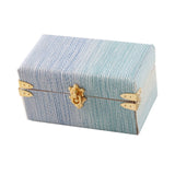 Maxbell 1/12 Scale Miniature Suitcase Wooden Furniture for Bedroom Living Room Decor Blue