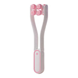 Maxbell V Face Roller Massager Slimming Neck Face Beauty Device for Home Salon Girls Pink