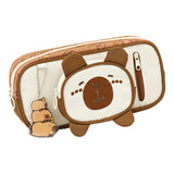 Maxbell Pencil Case Storage Organizer Novelty Pen Holder Bag for Kids Students Teens Brown