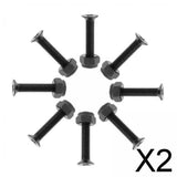 Maxbell 2x8x Replacement Longboard Skateboard Wheel Hardware Screws 25mm Black