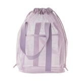 Maxbell Mesh Shower Tote Bag Convenient Portable for Camping Accessories Beach Purple