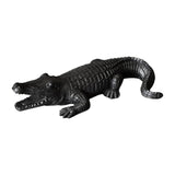 Maxbell Maxbell Crocodile Figurine Souvenirs Ornament Crafts Resin for Table Bedroom Balcony black