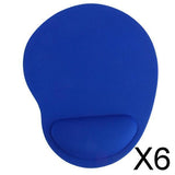 Maxbell 6xBlue Wrist Rest Mouse Mat Pad