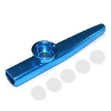 Maxbell Aluminium Alloy Kazoo with Diaphragm Golden+Aluminium Alloy Kazoo with Diaphragm Silver+Aluminium Alloy Kazoo with Diaphragm Blue