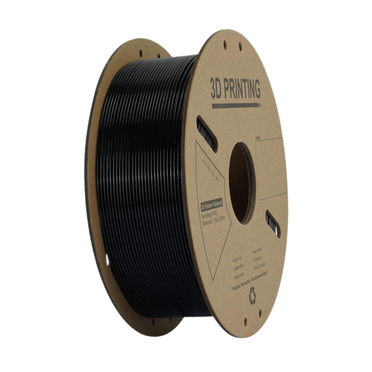 Maxbell 1.75mm Pla 3D Printers Filament 1 kg Spool Easy to Use Bubble Free Black