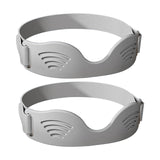 Maxbell 2 Pieces Patella Tendon Knee Straps Knee Braces for Running Squats Badminton Gray