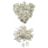 Maxbell 100pcs Heart & Angel Shape Charms for Jewelry Making Pendent Findings DIY Silver