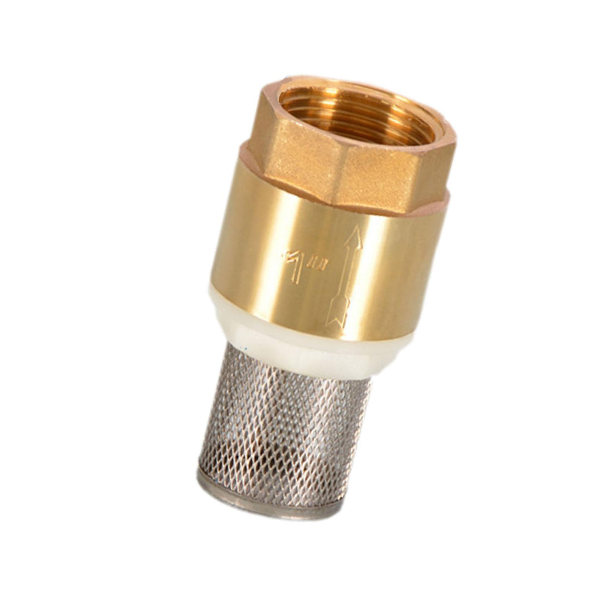 Maxbell Brass Foot Valve No Return Valve Female Thread Copper Check Valve for Garden DN25 with Mesh