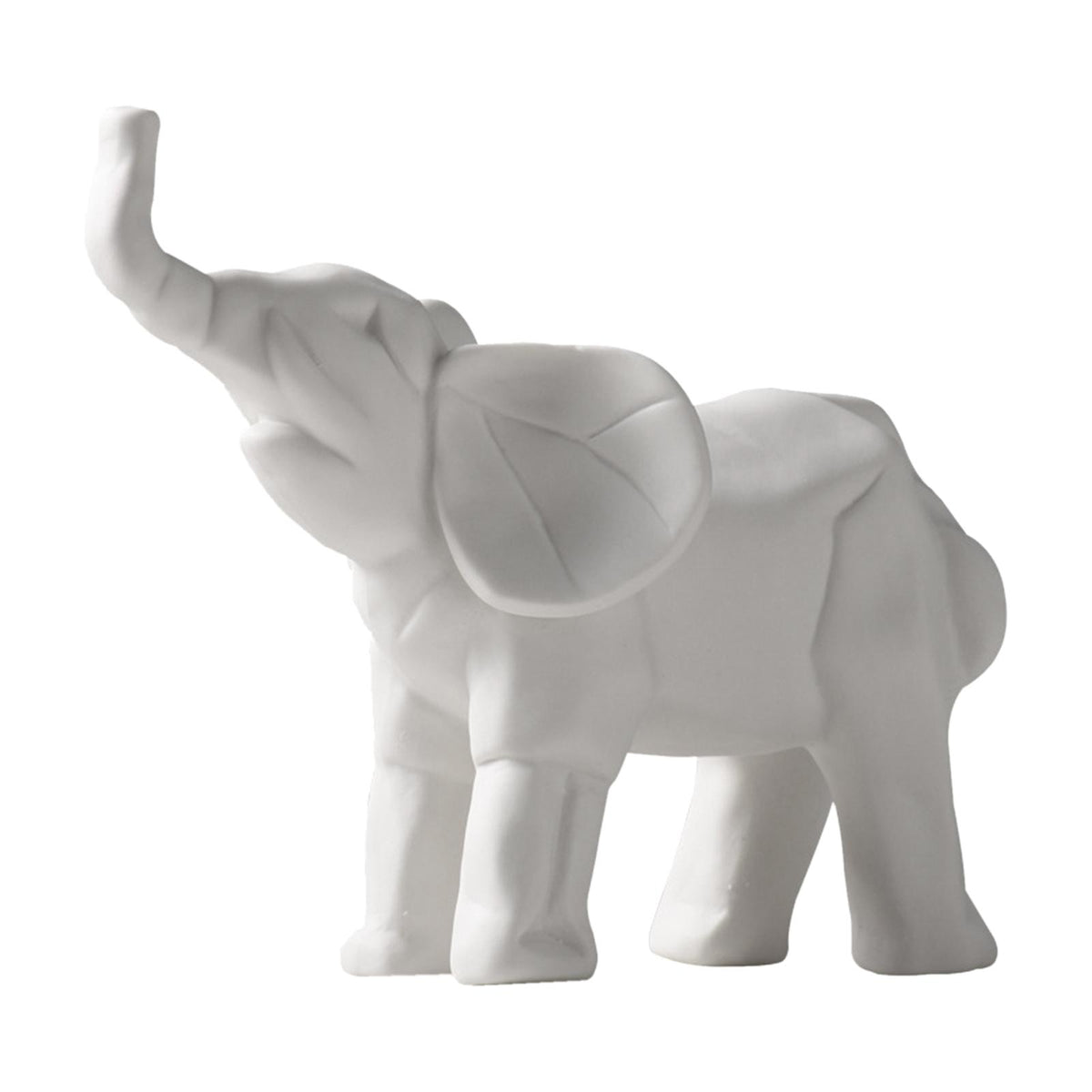 Maxbell Maxbell White Ceramic Animal Statue Ornament for Living Room Bedroom Elephant