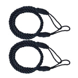 Maxbell 2 Pairs  Rope Curtain Drape Tiebacks Tassel Living Room Bedroom Black