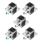 Maxbell Maxbell 5Pcs Square Post Flange Heavy Duty Support Floor Post Flange Fence Post Base Inner Dia 26mm