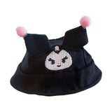 Maxbell Plush Doll Cap for Kids Birthday Gift DIY Fashion Dress up for 6.69inch Doll black